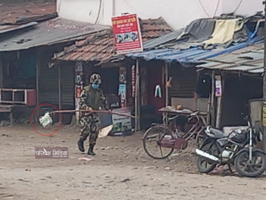 नेपाली सेनाद्वारा विस्फोटक पदार्थ डिस्पोज