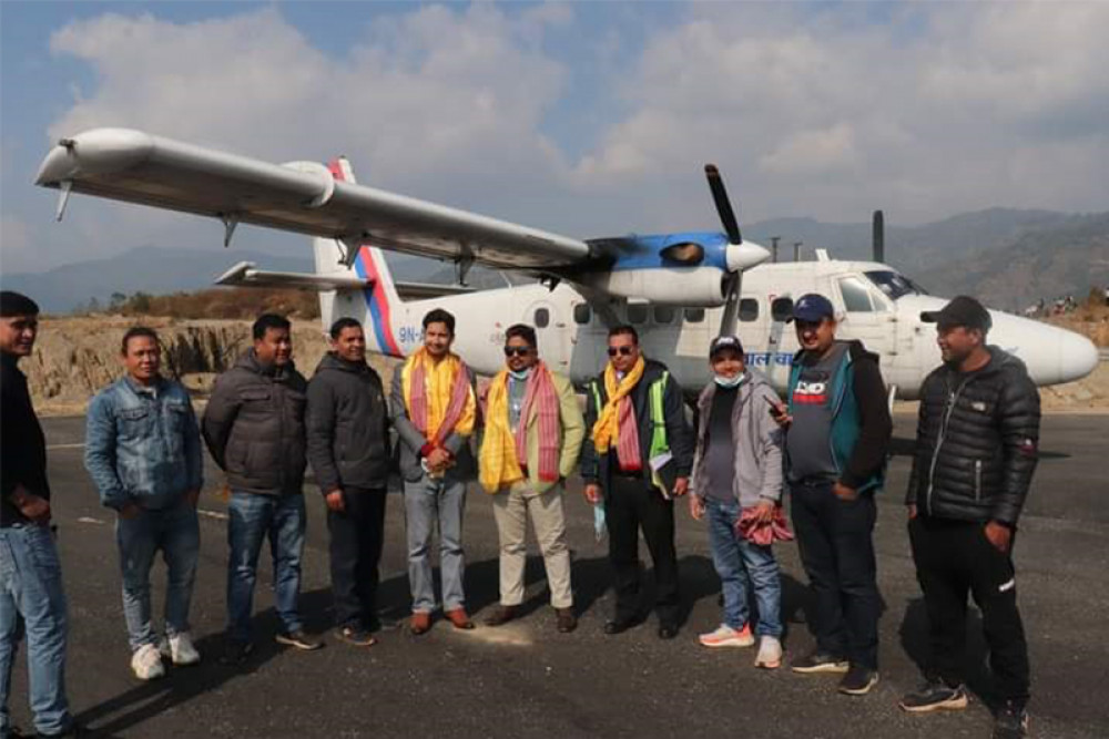 सुकिलुम्बा विमानस्थलमा नेपाल एयरलाइन्सको परीक्षण उडान सफल