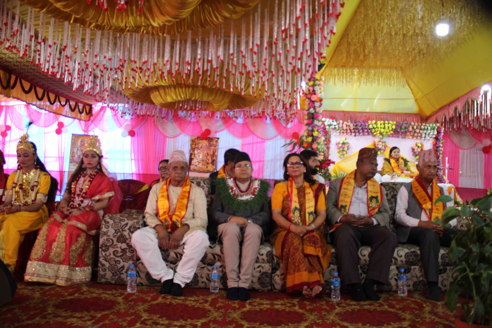 कर्मयोग भवन निर्माण गर्ने उद्धेश्यले आयोजित अनुष्ठानको भव्य उद्घाटन