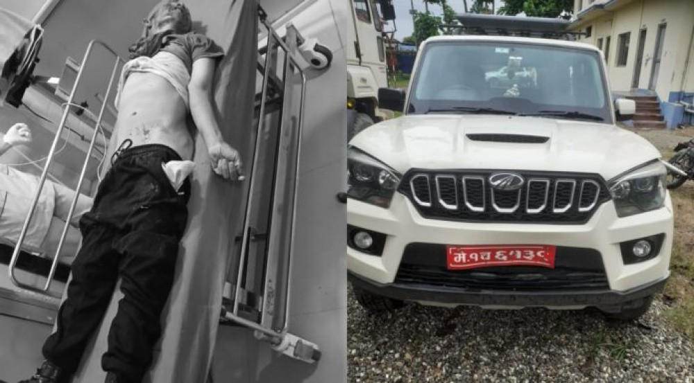 पैदलयात्रीलाई ठक्कर दिने सवारी प्रहरी नियन्त्रणमा, मृतकको पहिचान भने अझै खुलेन